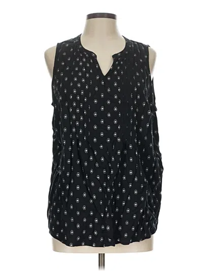 Pre-owned Croft & Barrow Sleeveless Blouse In Black