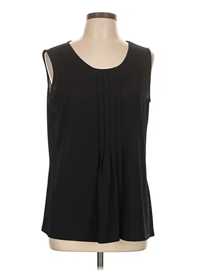 Pre-owned Croft & Barrow Sleeveless Blouse In Black