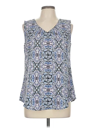 Pre-owned Croft & Barrow Sleeveless Blouse In Blue