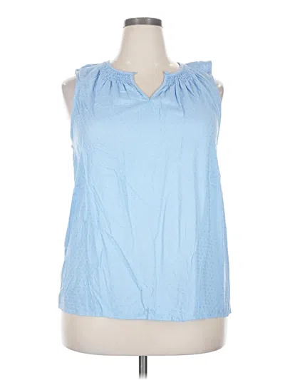 Croft & Barrow Sleeveless Blouse In Blue