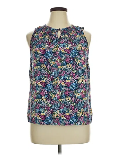 Pre-owned Croft & Barrow Sleeveless Blouse In Blue