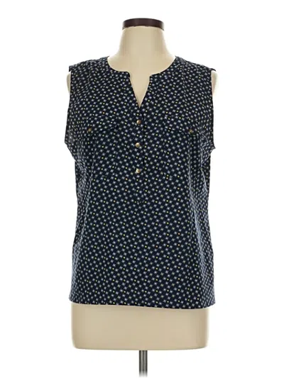 Pre-owned Croft & Barrow Sleeveless Blouse In Blue