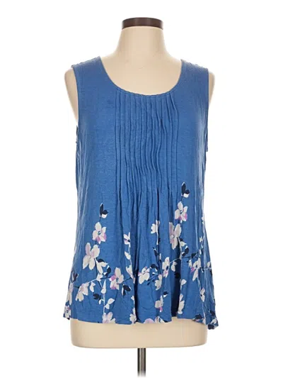 Pre-owned Croft & Barrow Sleeveless Blouse In Blue