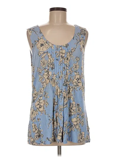 Pre-owned Croft & Barrow Sleeveless Blouse In Blue