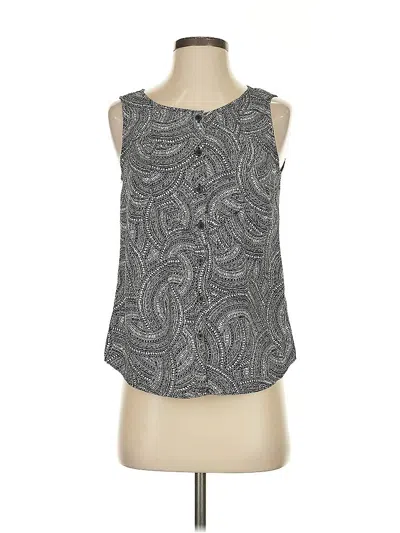 Pre-owned Croft & Barrow Sleeveless Blouse In Gray