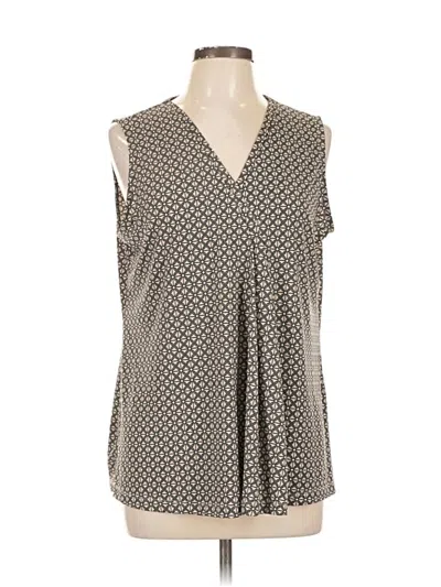 Pre-owned Croft & Barrow Sleeveless Blouse In Gray