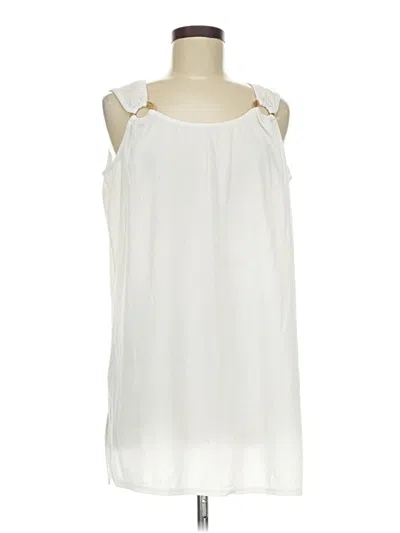 Pre-owned Croft & Barrow Sleeveless Blouse In Ivory