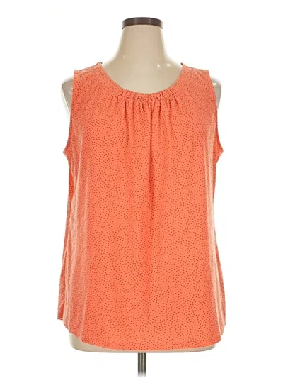Pre-owned Croft & Barrow Sleeveless Blouse In Orange