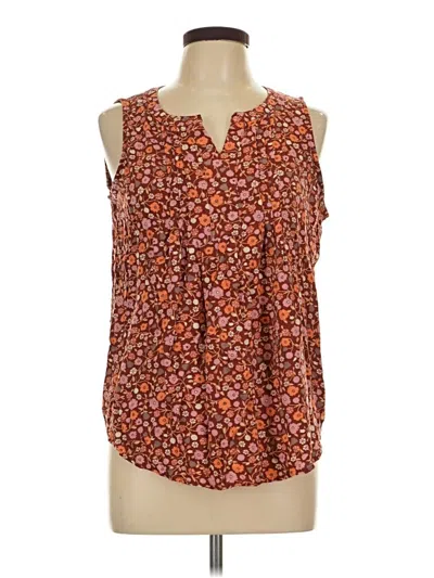 Pre-owned Croft & Barrow Sleeveless Blouse In Orange