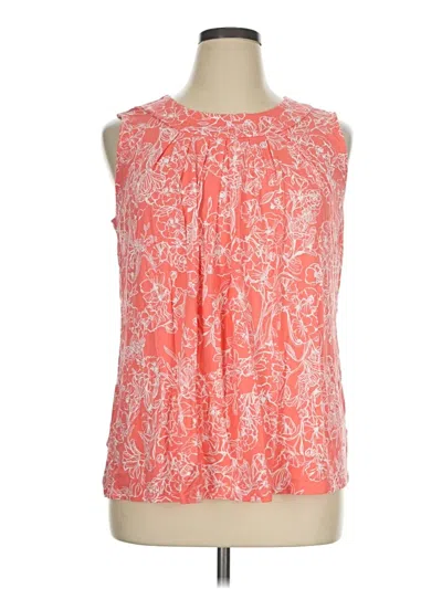 Pre-owned Croft & Barrow Sleeveless Blouse In Orange
