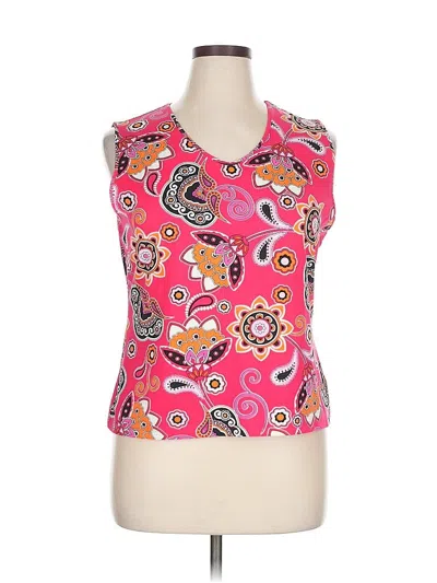 Pre-owned Croft & Barrow Sleeveless Blouse In Pink