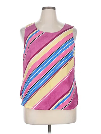 Pre-owned Croft & Barrow Sleeveless Blouse In Pink