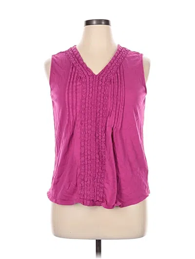 Pre-owned Croft & Barrow Sleeveless Blouse In Pink