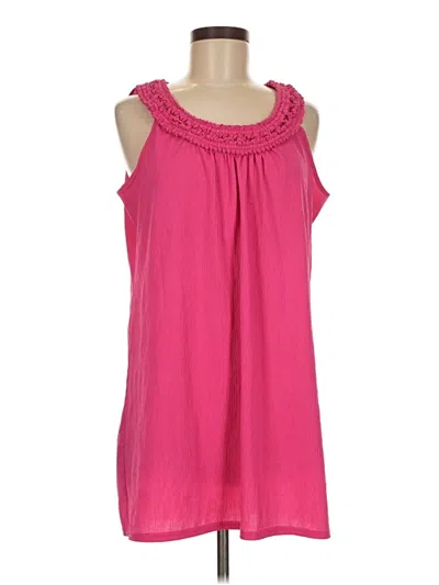 Pre-owned Croft & Barrow Sleeveless Blouse In Pink