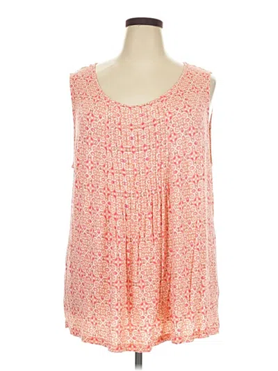Pre-owned Croft & Barrow Sleeveless Blouse In Pink