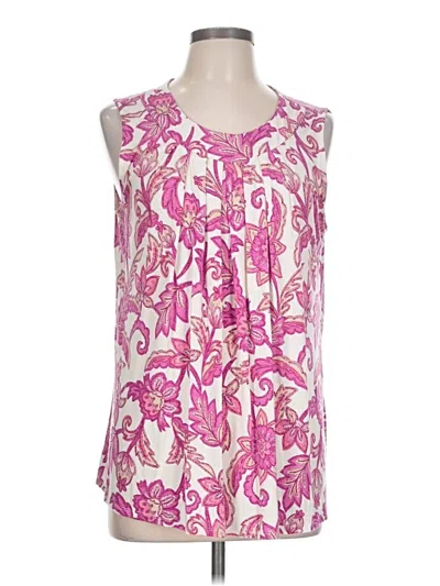 Pre-owned Croft & Barrow Sleeveless Blouse In Pink