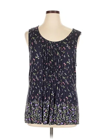 Pre-owned Croft & Barrow Sleeveless Blouse In Purple