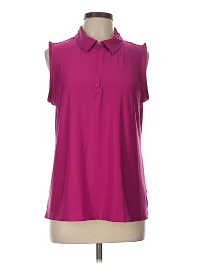 Pre-owned Croft & Barrow Sleeveless Blouse In Purple