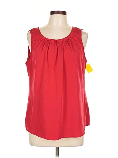 Pre-owned Croft & Barrow Sleeveless Blouse In Red