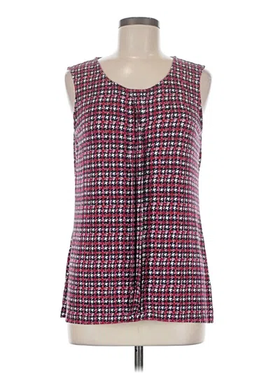 Pre-owned Croft & Barrow Sleeveless Blouse In Red