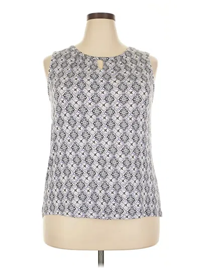 Pre-owned Croft & Barrow Sleeveless Blouse In Silver
