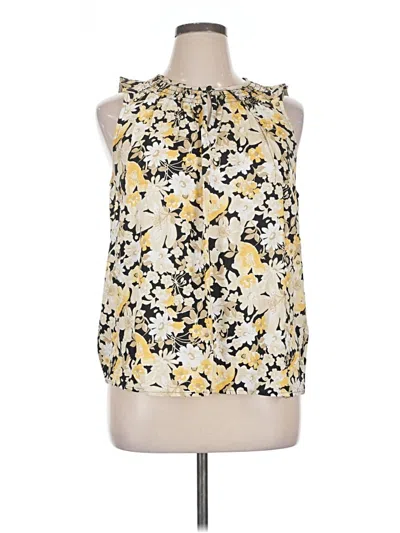 Pre-owned Croft & Barrow Sleeveless Blouse In Yellow