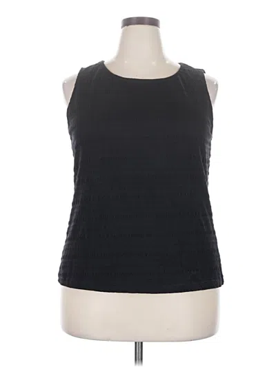 Pre-owned Croft & Barrow Sleeveless Top Black Halter Neckline Tops