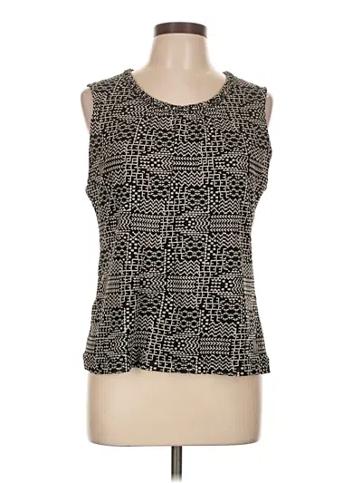 Pre-owned Croft & Barrow Sleeveless Top Black Square Neckline Tops