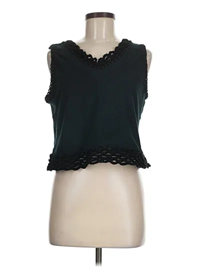Pre-owned Croft & Barrow Sleeveless Top Black Sweetheart Neckline Tops