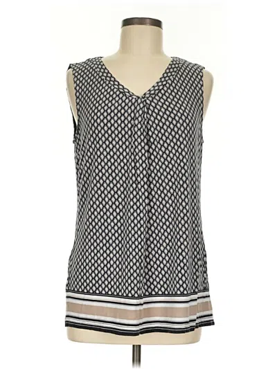 Pre-owned Croft & Barrow Sleeveless Top Black V-neck Tops