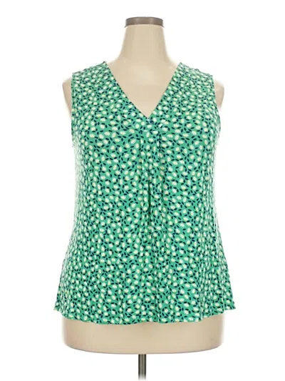 Pre-owned Croft & Barrow Sleeveless Top Green Sweetheart Neckline Tops