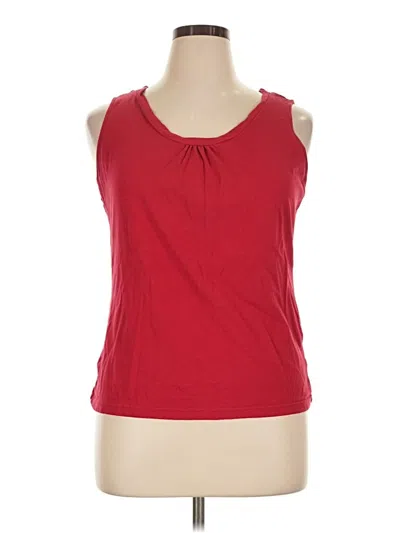 Pre-owned Croft & Barrow Sleeveless Top Red Halter Neckline Tops