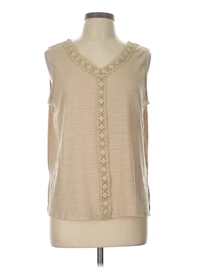 Pre-owned Croft & Barrow Sleeveless T-shirt In Brown