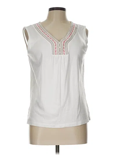 Pre-owned Croft & Barrow Sleeveless T-shirt In White