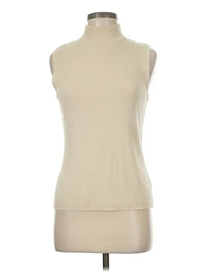 Pre-owned Croft & Barrow Sweater Vest In White