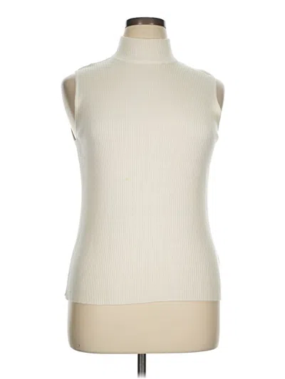 Pre-owned Croft & Barrow Sweater Vest In White