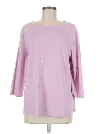 Pre-owned Croft & Barrow Sweatshirt In Purple