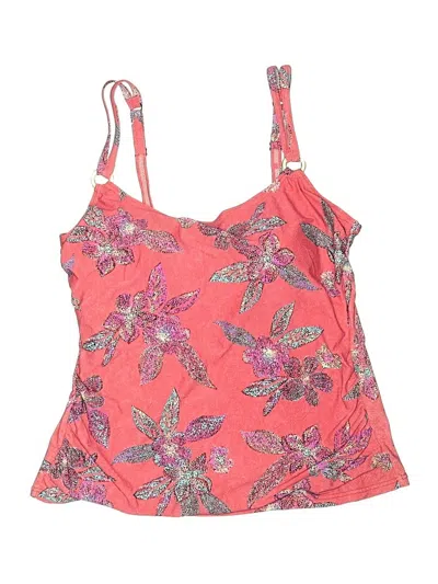 Pre-owned Croft & Barrow Swimsuit Top Pink Paisley Pattern Swimwear