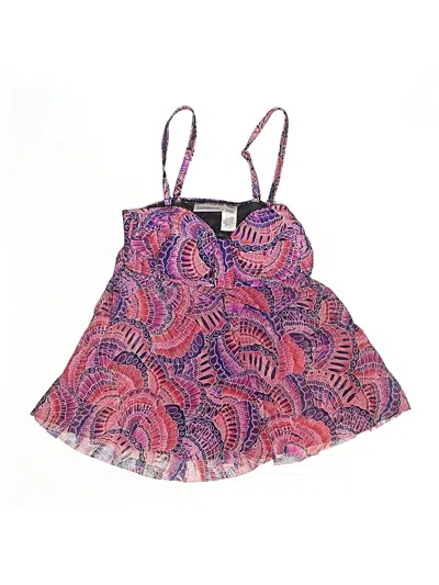 Pre-owned Croft & Barrow Swimsuit Top Purple Paisley Pattern Swimwear