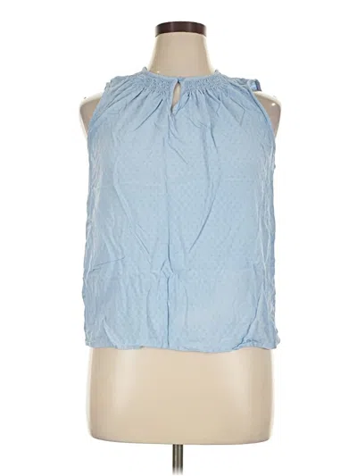 Pre-owned Croft & Barrow Tank Top Blue Halter Neckline Tops