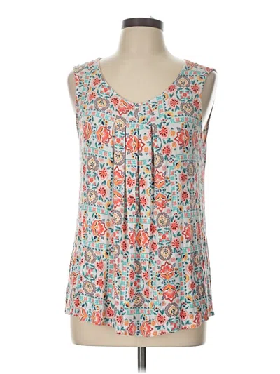 Pre-owned Croft & Barrow Tank Top Blue Strapless Neckline Tops
