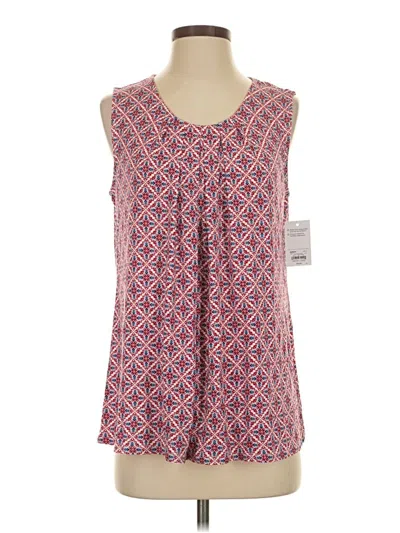 Croft & Barrow Tank Top Pink Keyhole Neckline Tops