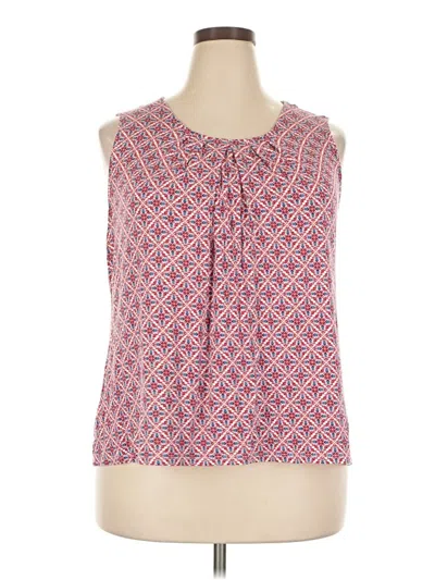 Pre-owned Croft & Barrow Tank Top Pink Tie Neck Tops