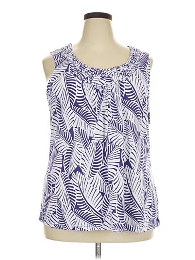 Pre-owned Croft & Barrow Tank Top Purple Halter Neckline Tops