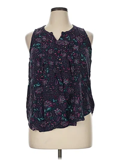 Pre-owned Croft & Barrow Tank Top Purple Halter Neckline Tops