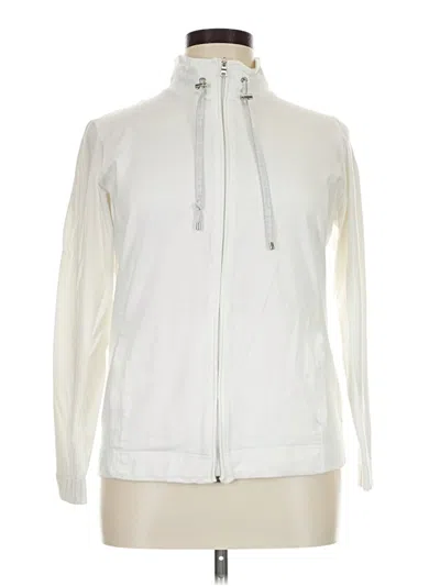 Pre-owned Croft & Barrow Track Jacket In White