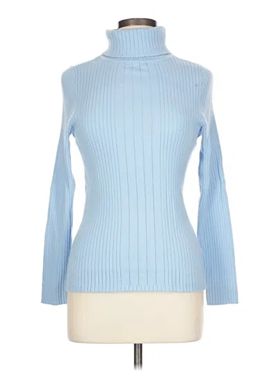Pre-owned Croft & Barrow Turtleneck Sweater In Blue