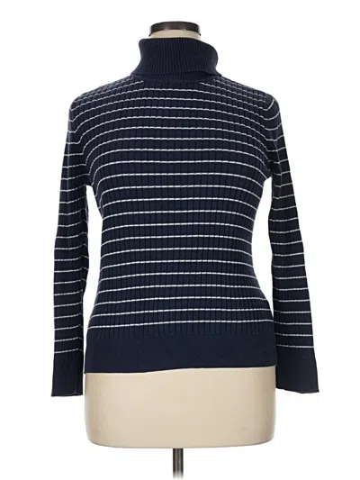 Pre-owned Croft & Barrow Turtleneck Sweater In Blue