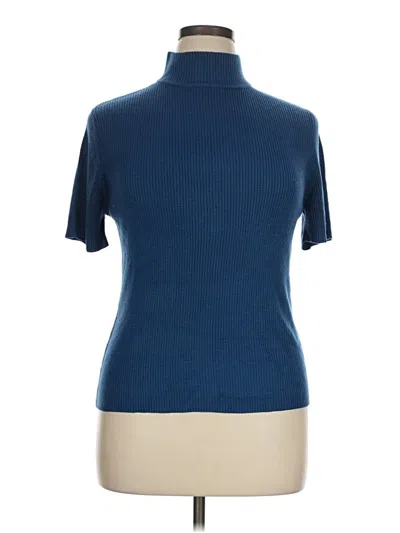 Pre-owned Croft & Barrow Turtleneck Sweater In Blue