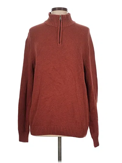 Pre-owned Croft & Barrow Turtleneck Sweater In Burgundy